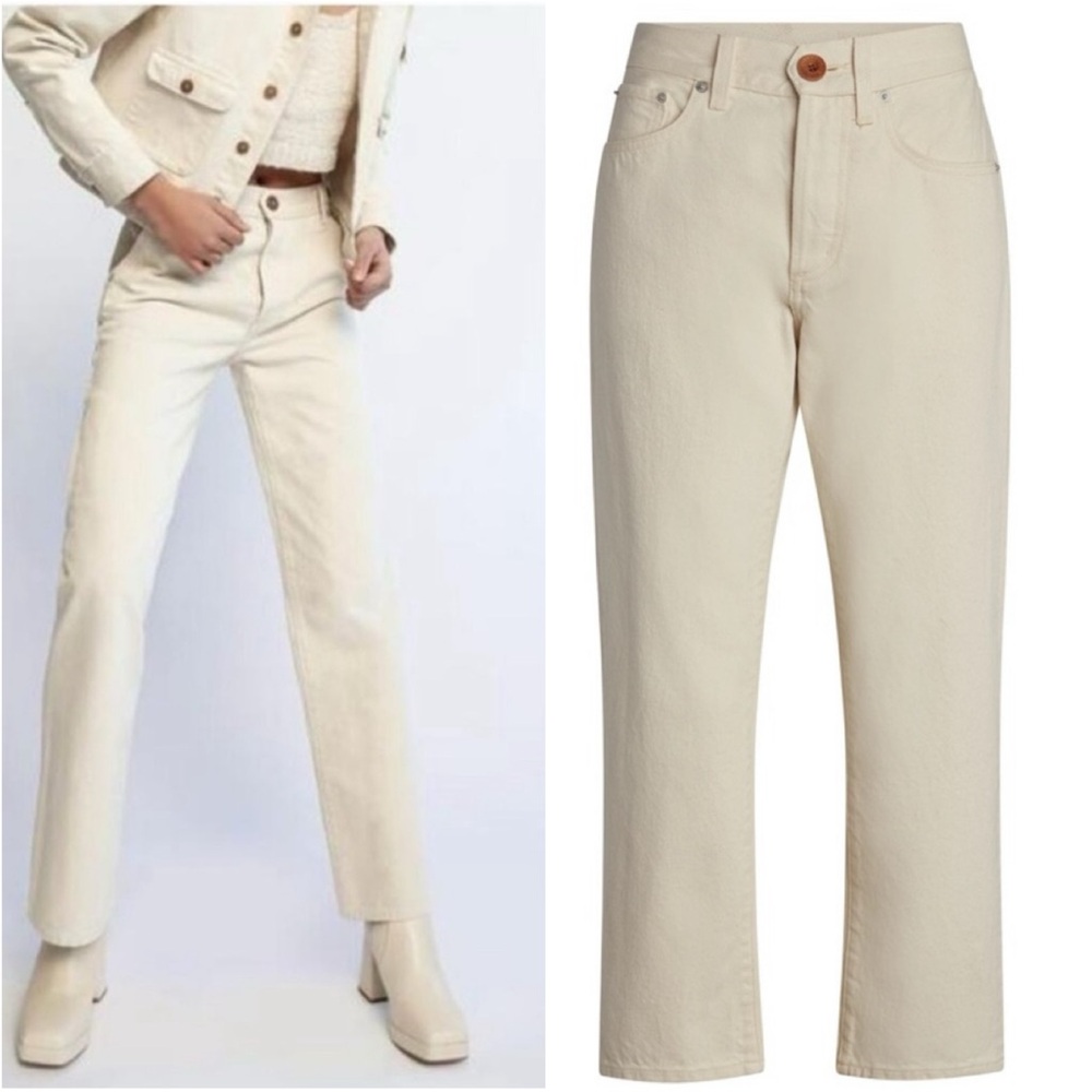 Daily Blue by Adriano Goldschmied Hype Classic Cropped Jean in Bone Size 29 #1